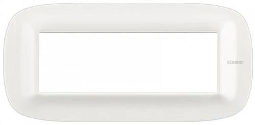  артикул HB4806CGW название Рамка итальянский стандарт 6 мод эллипс, цвет Белый Corian, Axolute, Bticino