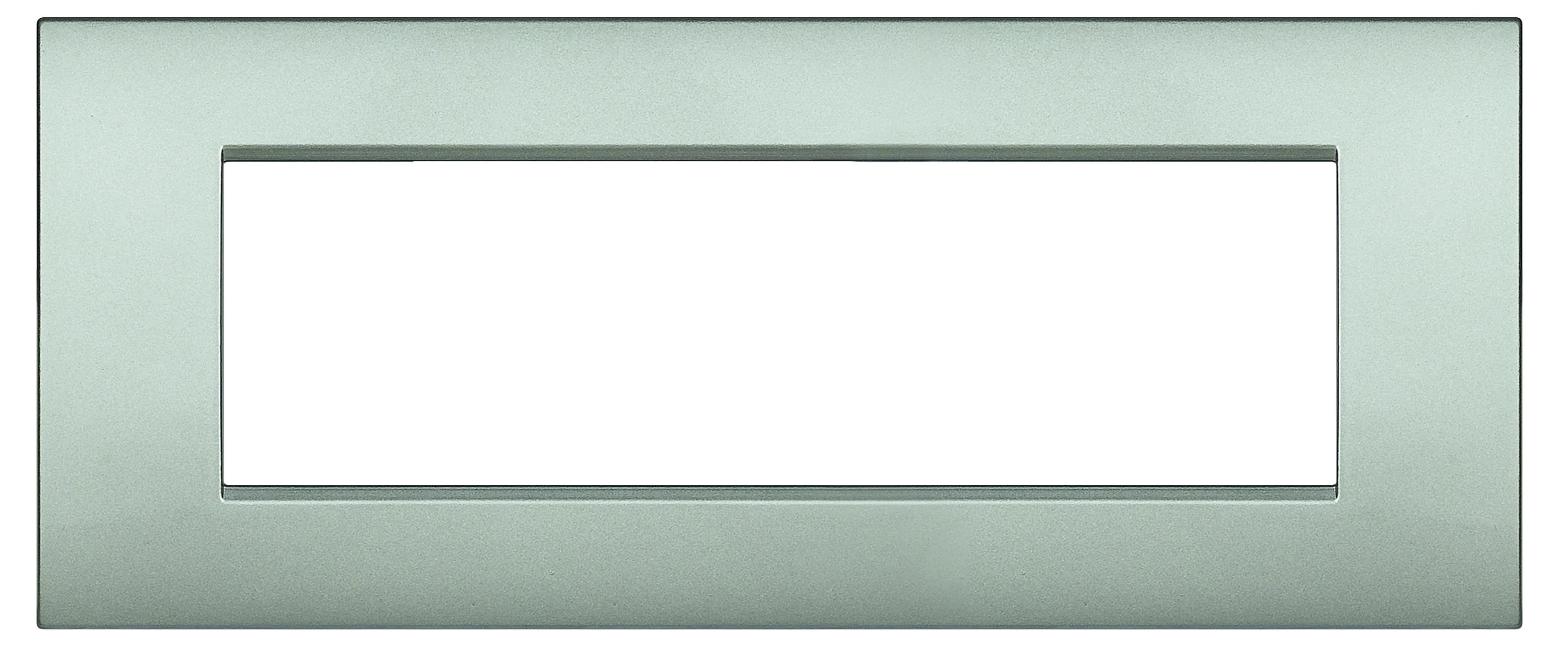  артикул LNC4807GL название Рамка итальянский стандарт 7 мод, цвет Лунное серебро, LivingLight, Bticino
