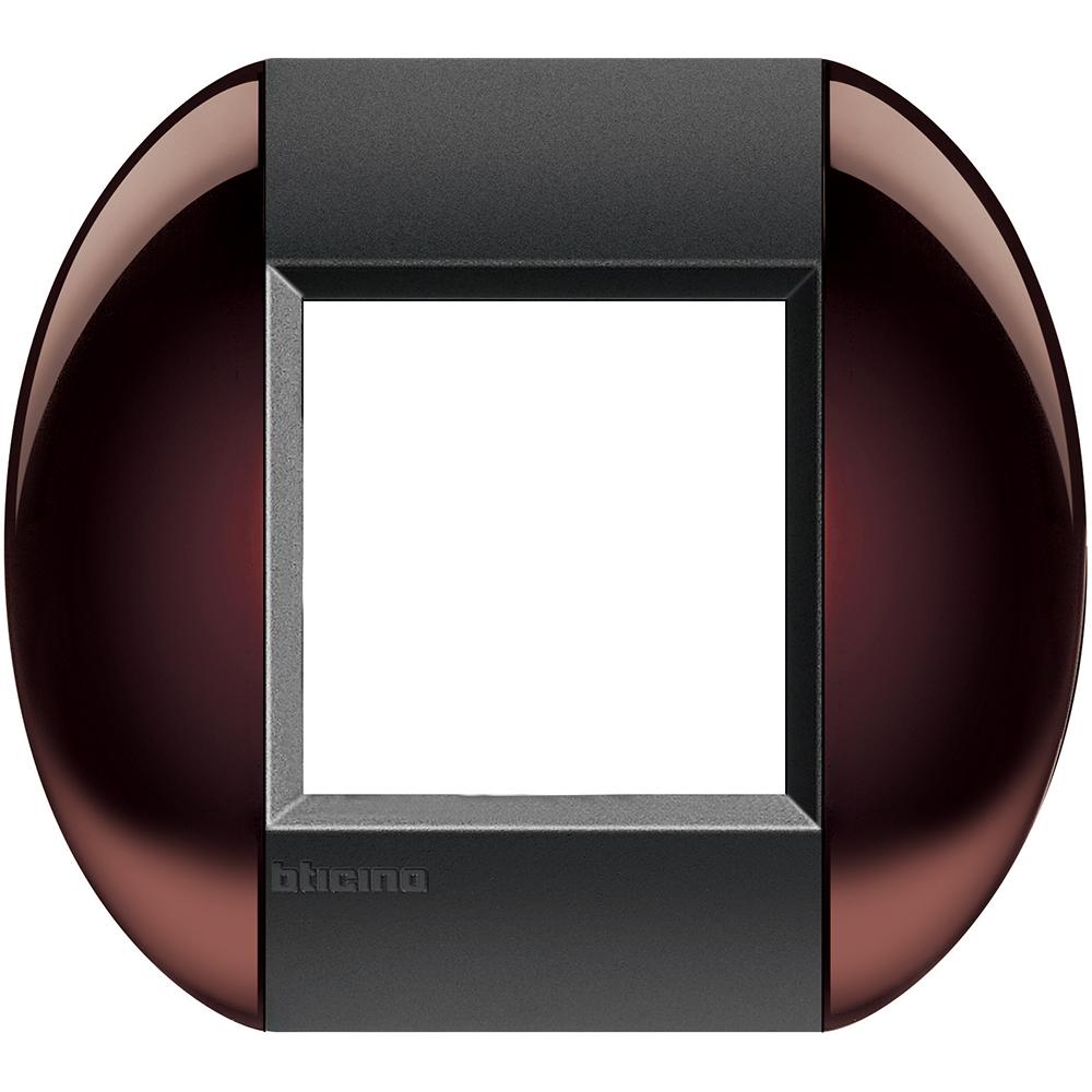  артикул LNB4802TW название Рамка 1-ая (одинарная) овальная, цвет Бордовый, LivingLight, Bticino
