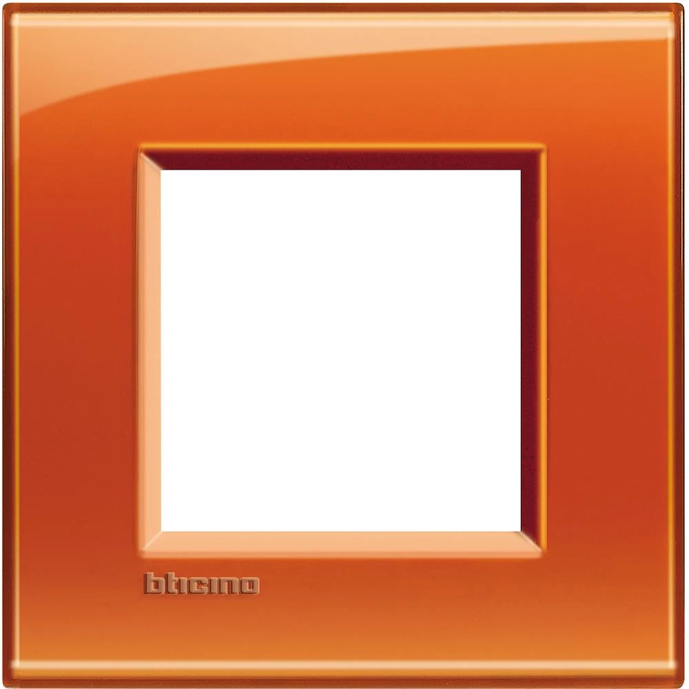  артикул LNA4802OD название Рамка 1-ая (одинарная) прямоугольная, цвет Оранжевый, LivingLight, Bticino