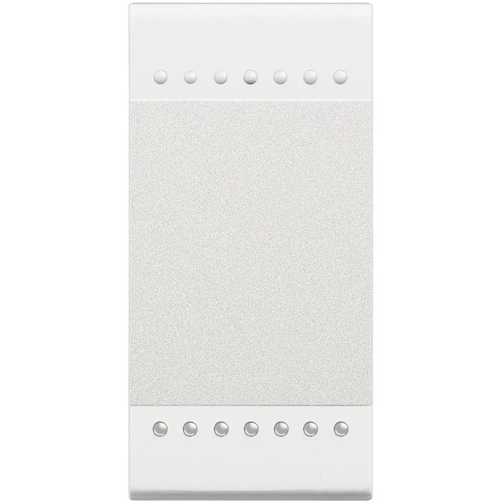  артикул N4005N название Установочный выключатель 1-клавишный; кнопочный 1 мод (винтовые клеммы), цвет Белый, LivingLight, Bticino
